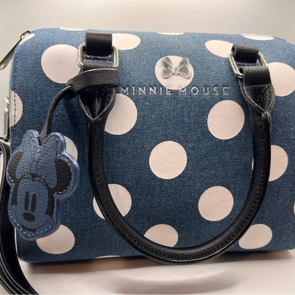 Loungefly Blue and White Polka Dot Women's Bag